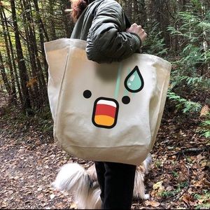 Personalized Emoji Canvas Tote Bags